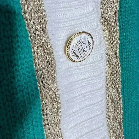 Sideffects Oversized Green-Gold Cardigan Size M/L FINAL PRICE 🎈 - Picture 5 of 8